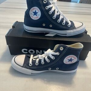 Converse All Star High Top Sneakers - Navy and White